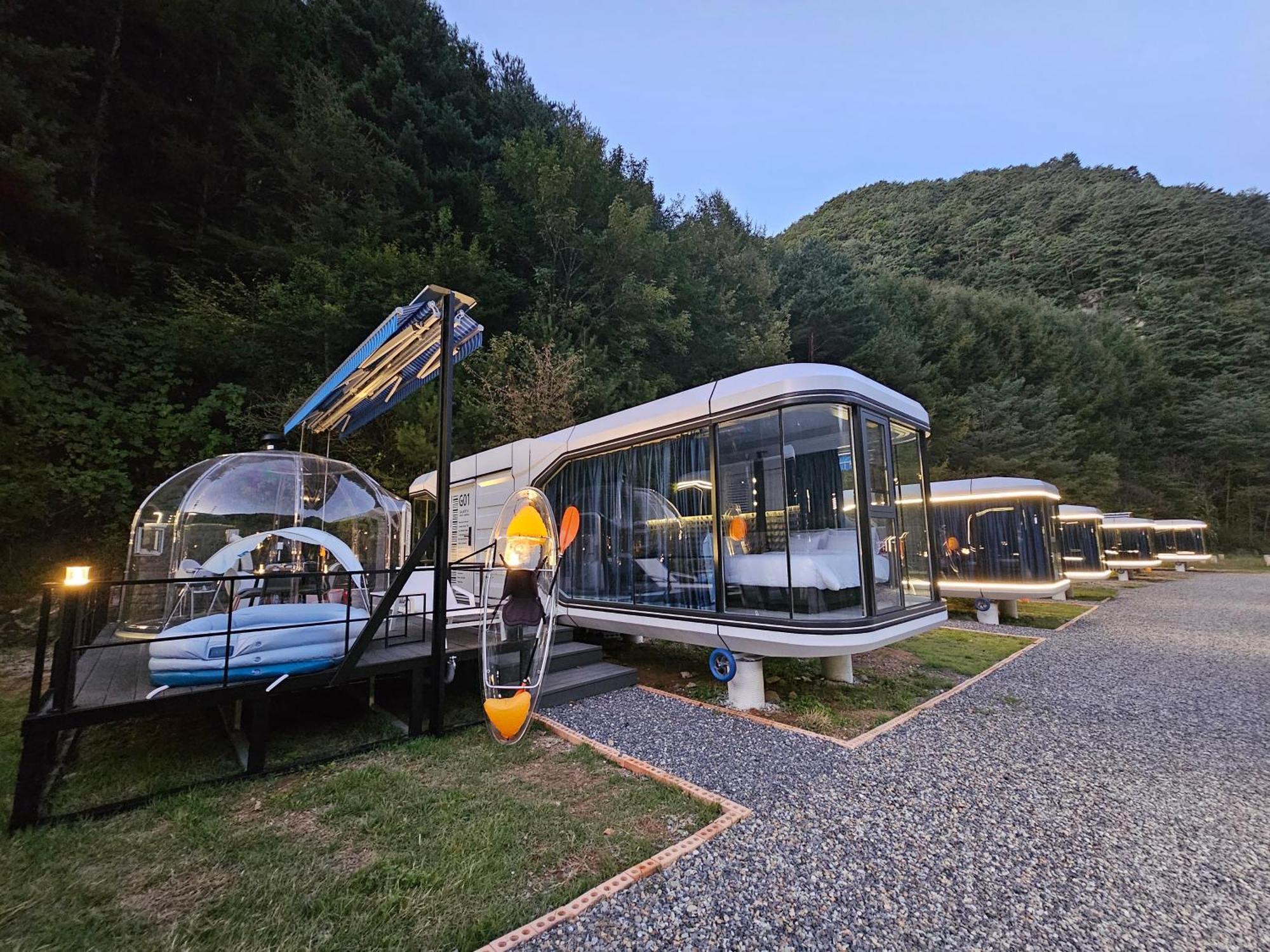 Galaxy X Hotel Type Caravan Glamping & Pension Pchjongčchang Exteriér fotografie